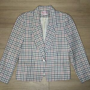 Vintage Pendleton 100% Virgin Wool Houndstooth Blazer